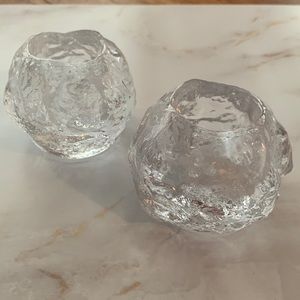 Crystal Kosta Boda Votives Snowball
